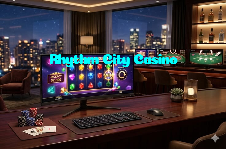 Rhythm City Casino casino presented on mobile device in Pakistan with slots and live games
